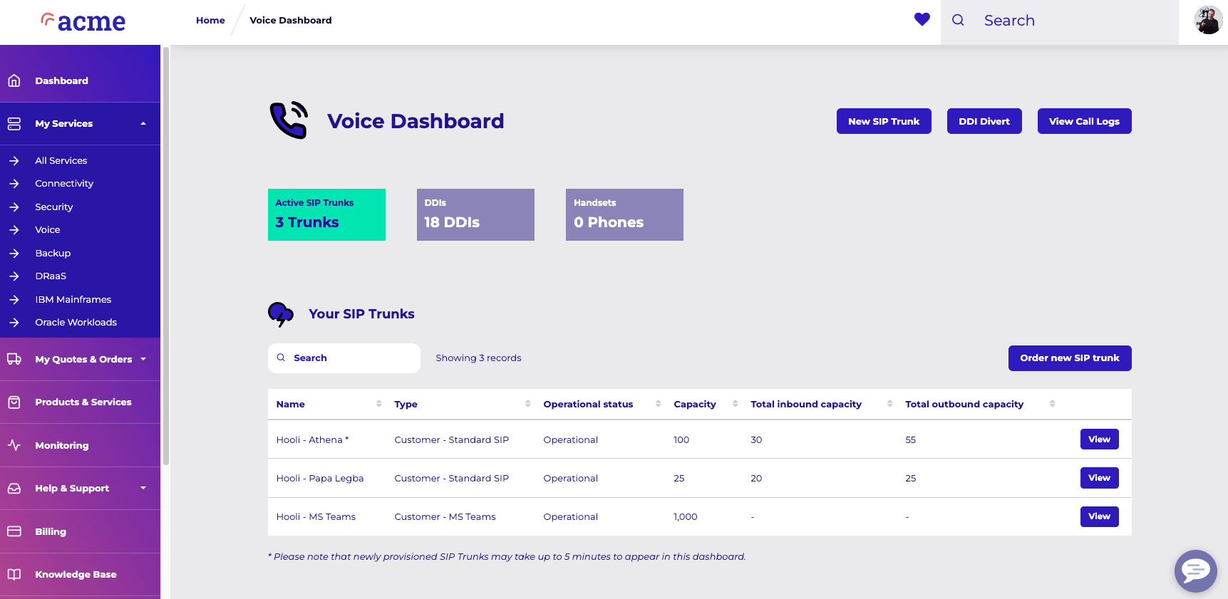 voice dashboard